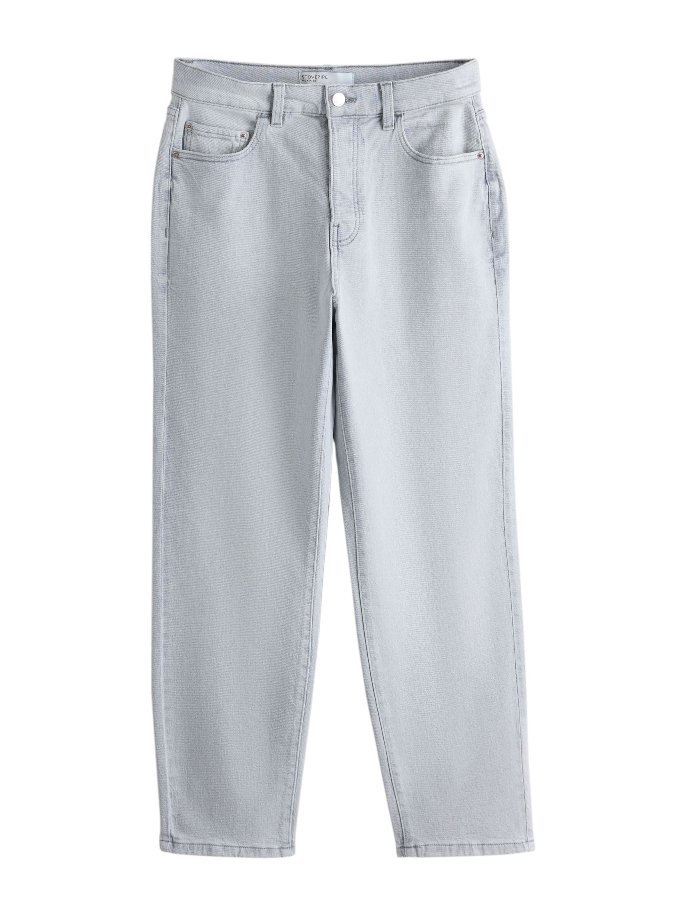 Next Tapered Jeans 'Stovepipe' in Grijs: voorkant