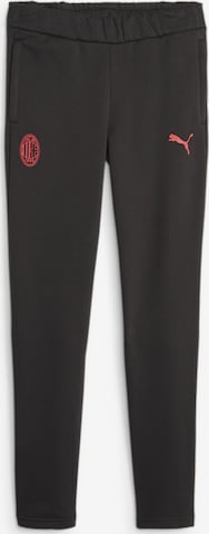 PUMA Slim fit Workout Pants 'AC Milan' in Black: front