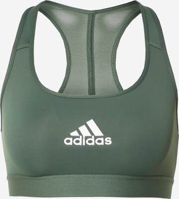 ADIDAS SPORTSWEAR Bustier Sport-BH 'Powerreact Medium-Support' in Grün: predná strana