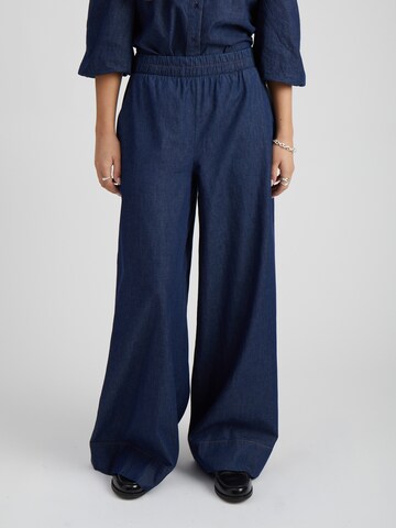 Peppercorn Wide leg Broek 'Nuisa' in Blauw
