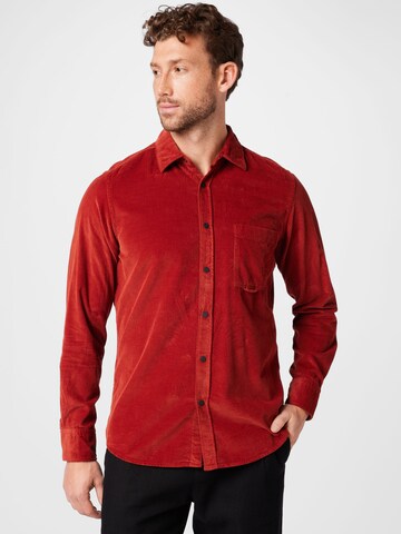 BOSS Regular fit Button Up Shirt 'Riou' in Red: front