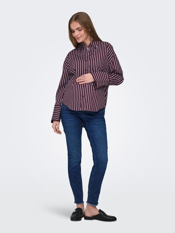 Only Maternity Slimfit Jeans 'OLMBlush' in Blauw