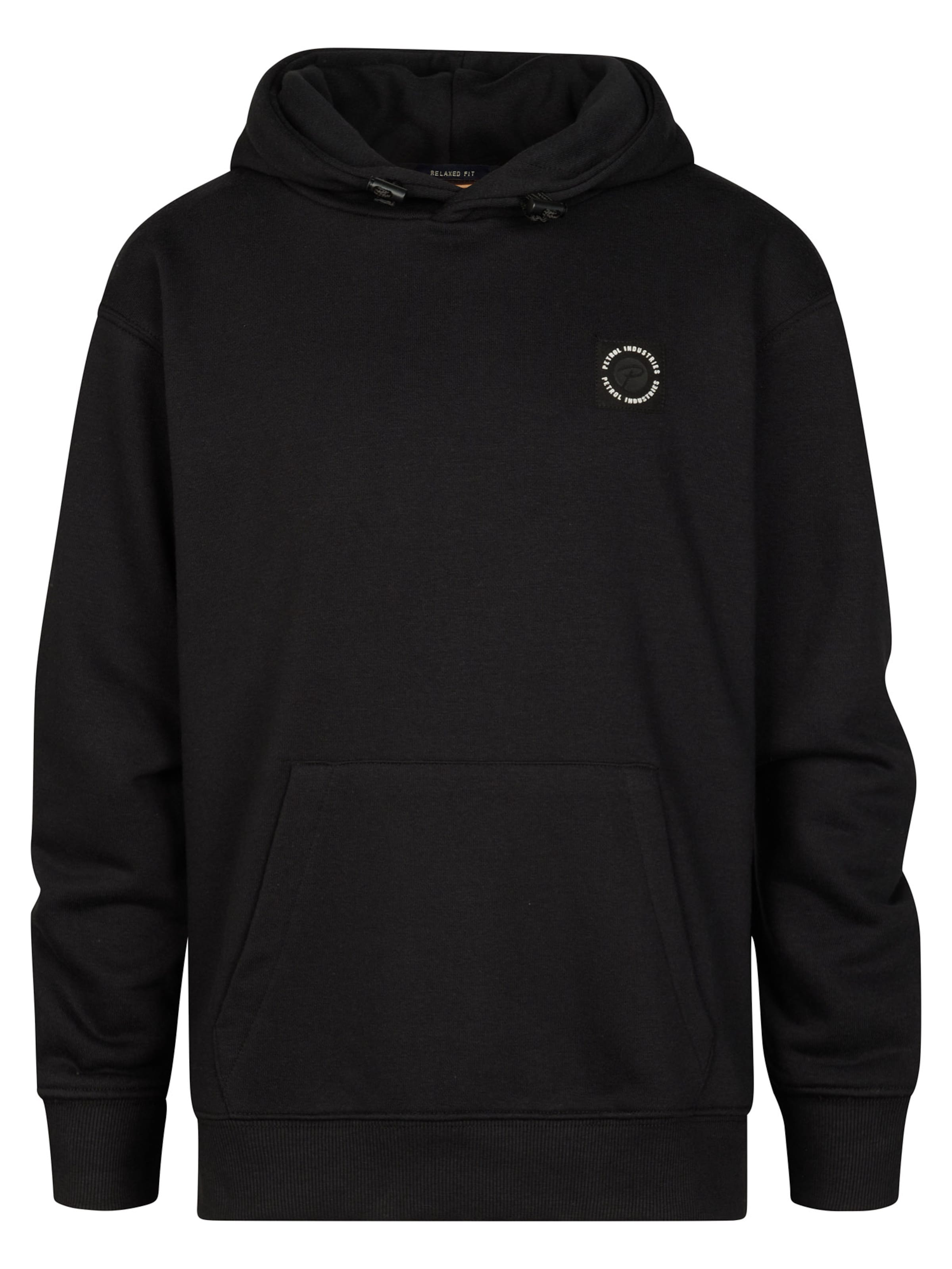 Petrol Industries Sweatshirt 'Ballena' in Zwart: voorkant