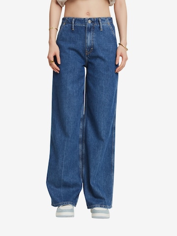 ESPRIT Wide leg Jeans in Blauw: voorkant