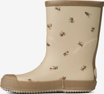 Wheat Rubber Boots 'Muddy mit Druck' in Beige