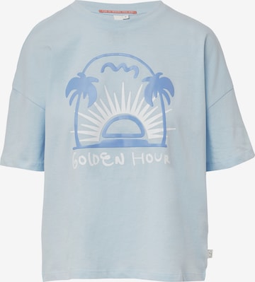 QS Shirt in Blau: Vorderseite