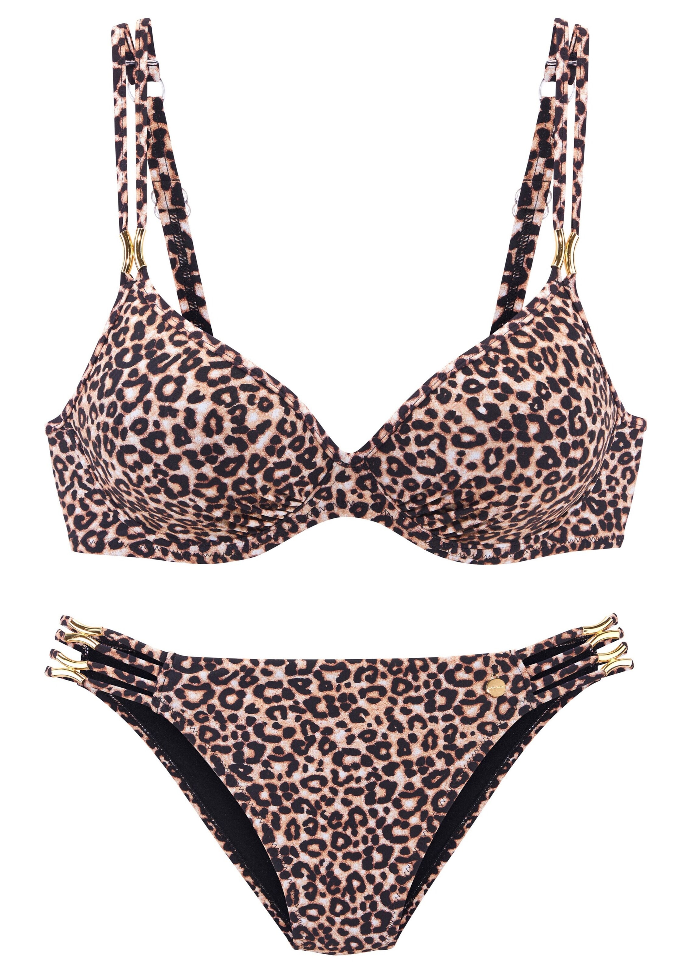 LASCANABikini - smeđa boja: prednji dio