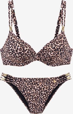 LASCANABikini - smeđa boja: prednji dio