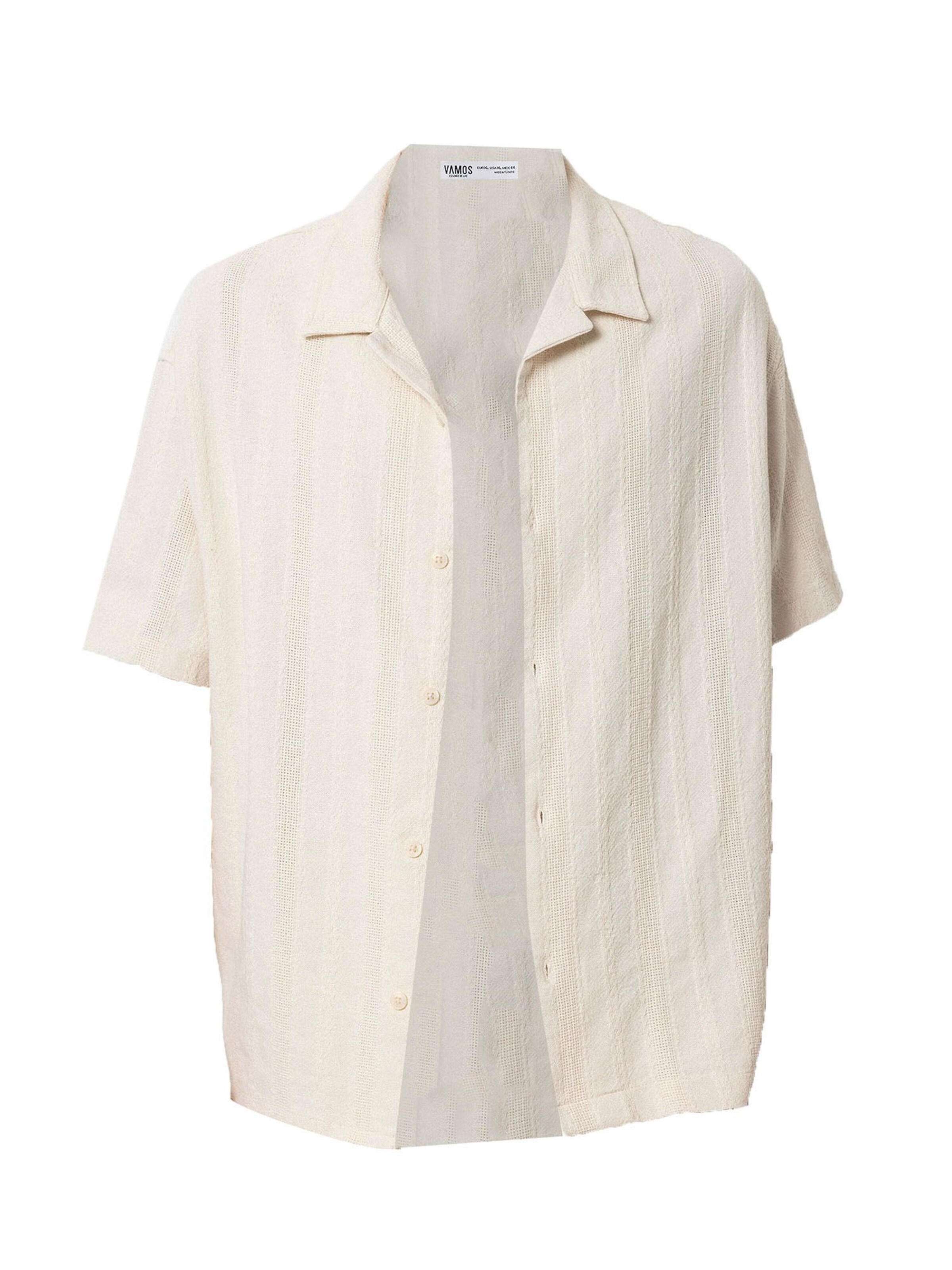 VAMOS CLO Overhemd in Wit: voorkant