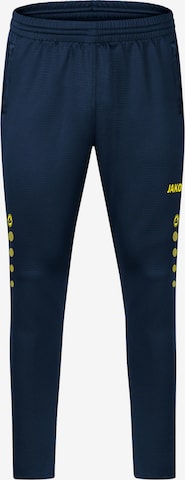 JAKO Tapered Workout Pants in Blue: front