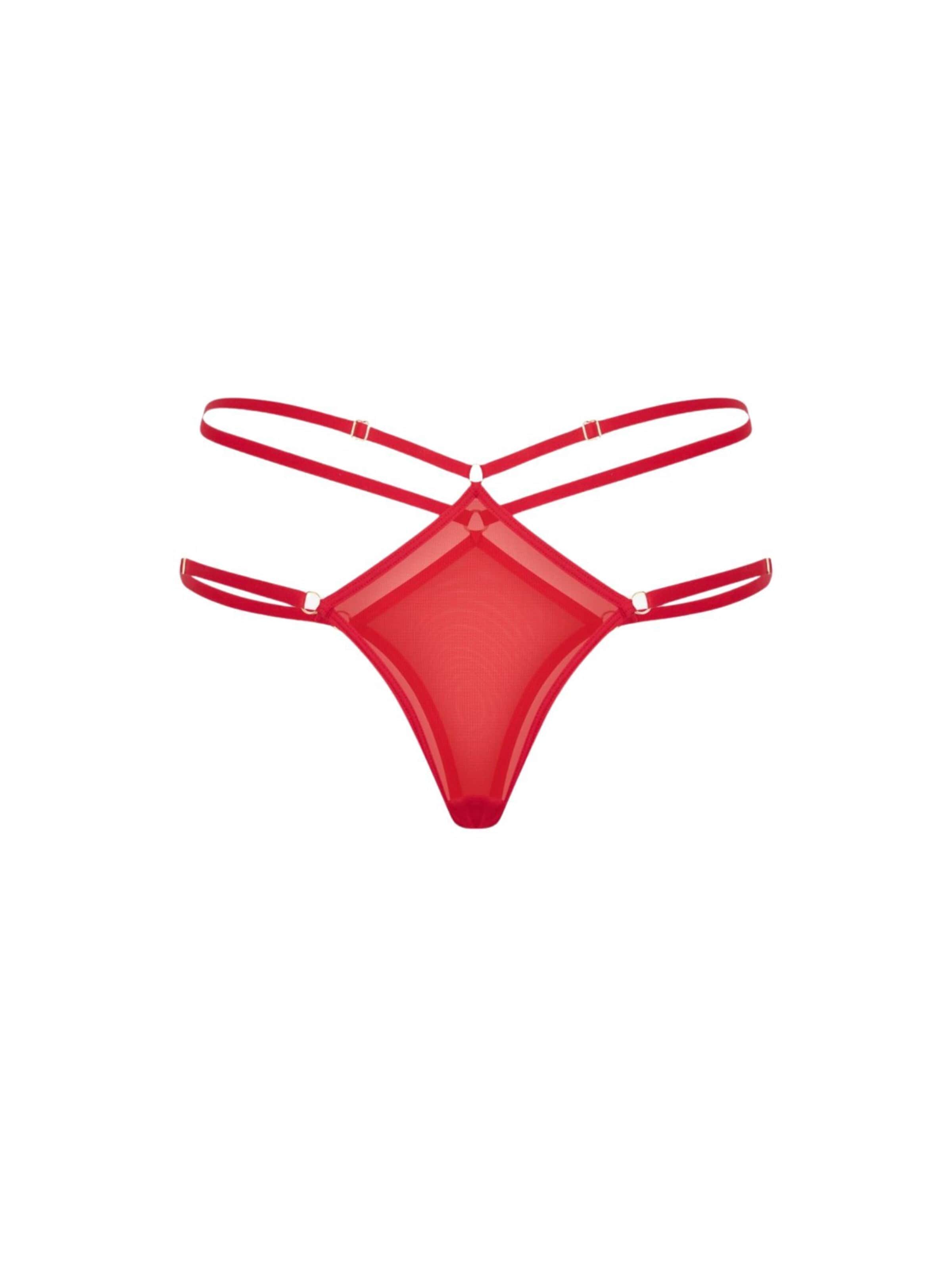 PROMEES Thong 'reina' in Red: front