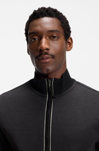 BOSS Strickjacke 'H-Shepherd' in Schwarz