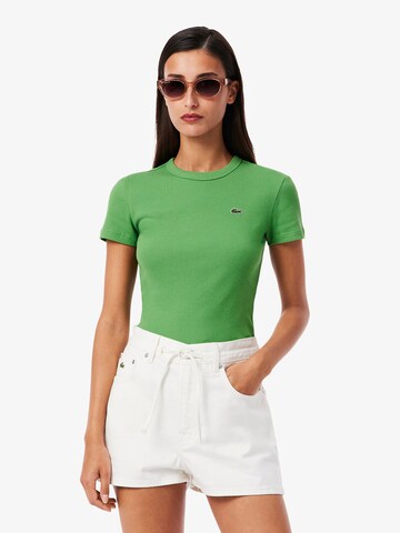 LACOSTE - Camisa em verde: frente