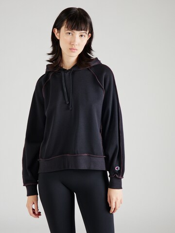 Champion Authentic Athletic Apparel Sweatshirt in Black: front