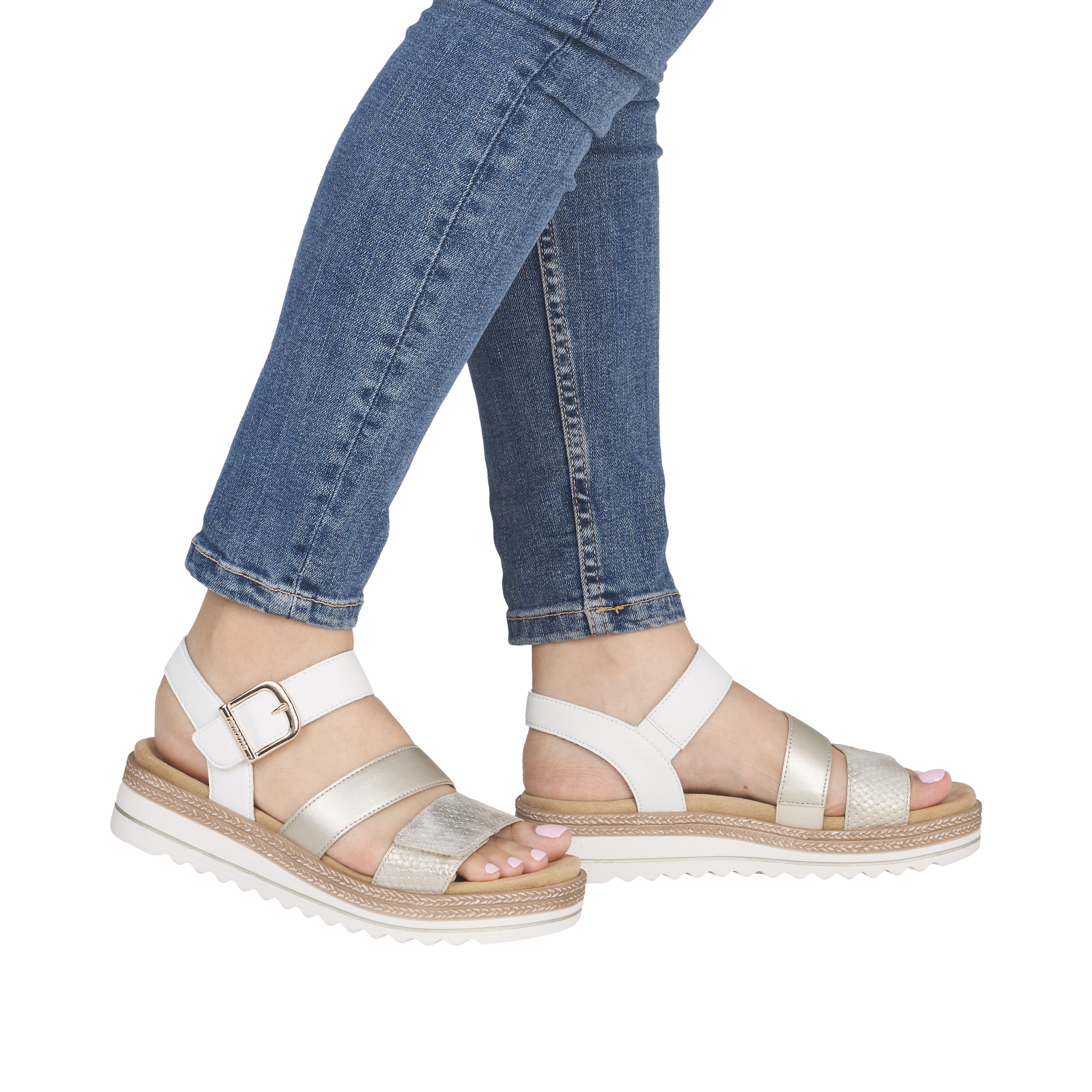 Sandalo con cinturino di REMONTE in beige: frontale