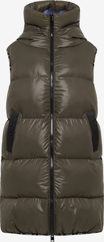 Carlo Colucci Bodywarmer ' Decima ' in Groen: voorkant