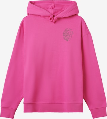 F4NT4STIC Sweatshirt 'Anatomic Herz bestickt' in Pink: Vorderseite
