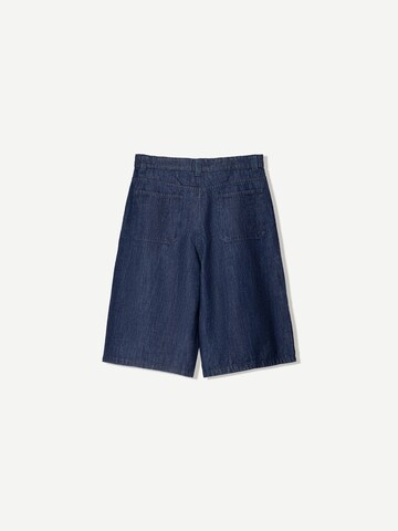 Baggy Jean à pince Bershka en bleu