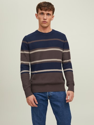 JACK & JONES Trui 'BLAFALCO' in Bruin: voorkant