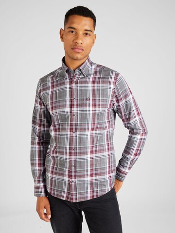 bugatti Slim fit Button Up Shirt in Purple: front