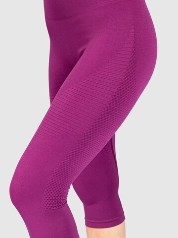 Skinny Pantalon de sport 'Bloom' Smilodox en violet