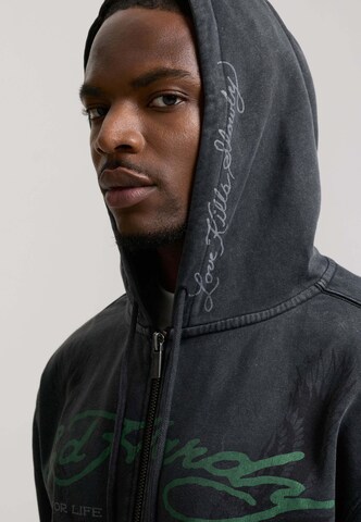 Ed Hardy Кофта на молнии 'Art For Life' в Черный