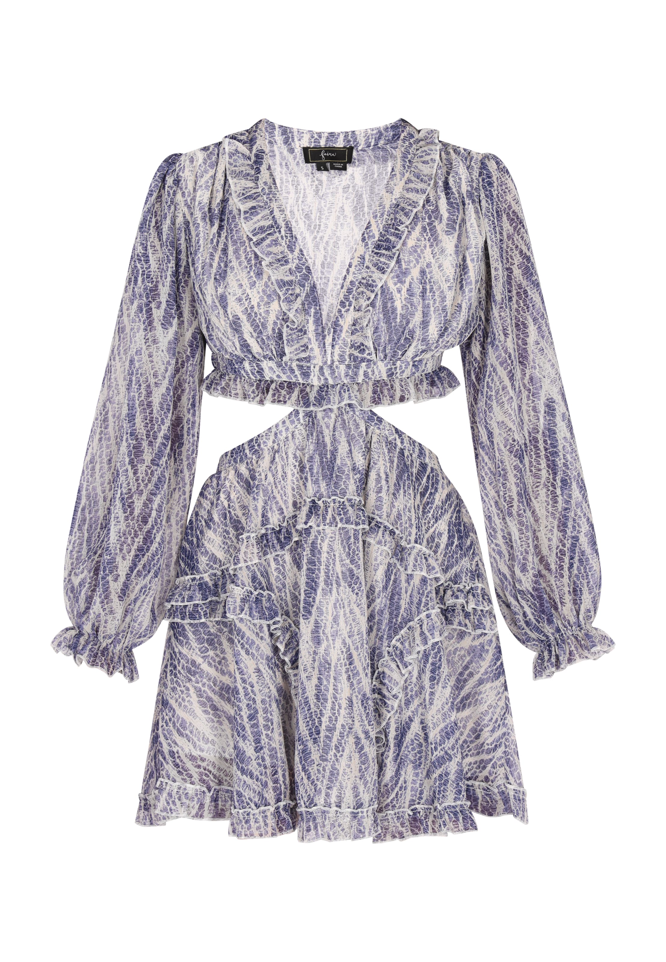 faina Cocktailmekko värissä sininen: etupuoli