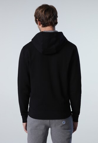 North Sails Zip-Up Hoodie in Black