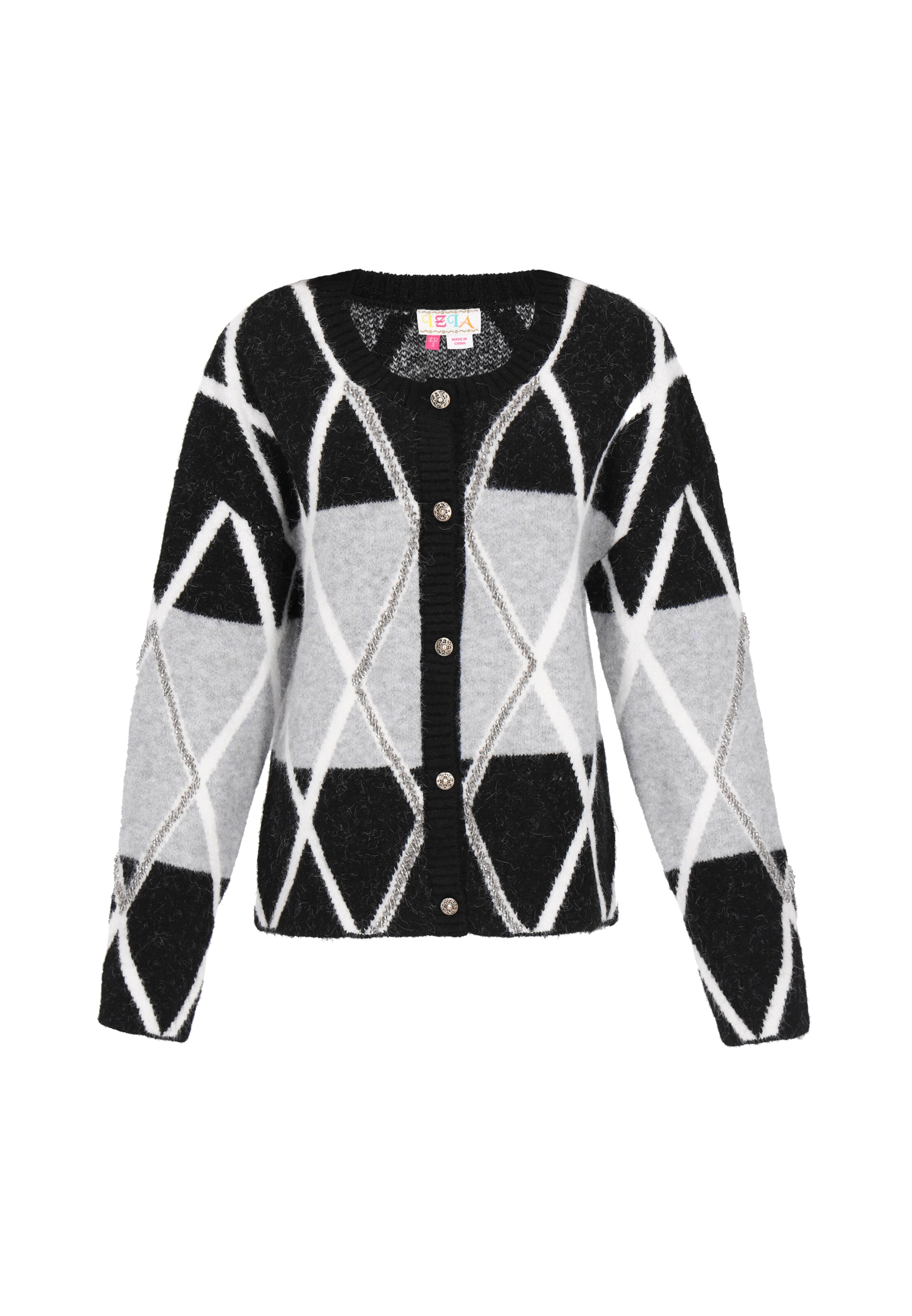 juoda IZIA Kardiganas: priekis