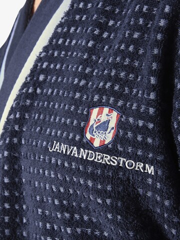 Jan Vanderstorm Long Bathrobe 'Trifred' in Blue