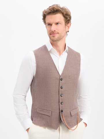 CG CLUB OF GENTS Suit Vest ' Mitch ' in Brown: front