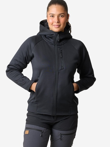 Veste en polaire fonctionnelle 'Lofoten' SWEDEMOUNT en noir : devant