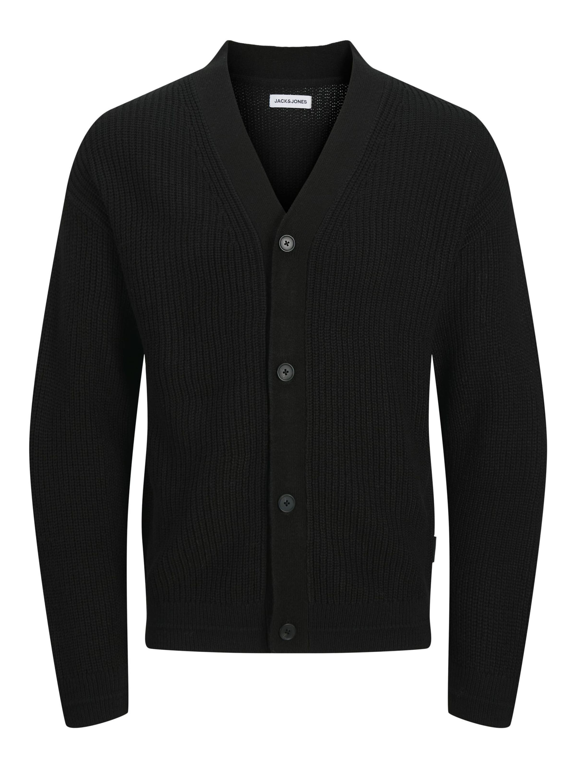 Jack & Jones Junior Cardigan i sort: forside