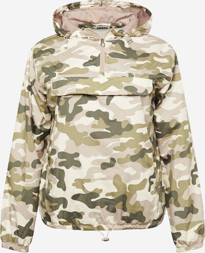 Urban Classics Curvy Välikausitakki värissä kameli / khaki / ruoko / luonnonvalkoinen, Tuotenäkymä