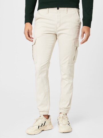 JACK & JONES Slim fit Cargo Pants 'Marco Joe' in Beige: front