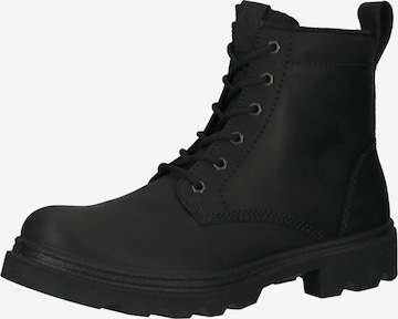 ECCO Lace-Up Ankle Boots 'Grainer' in Black: front