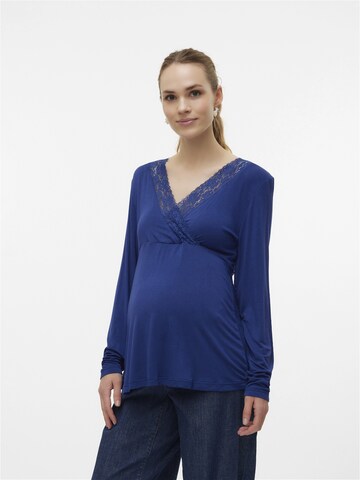MAMALICIOUS Shirt 'MLGIOVANNA' in Blue: front