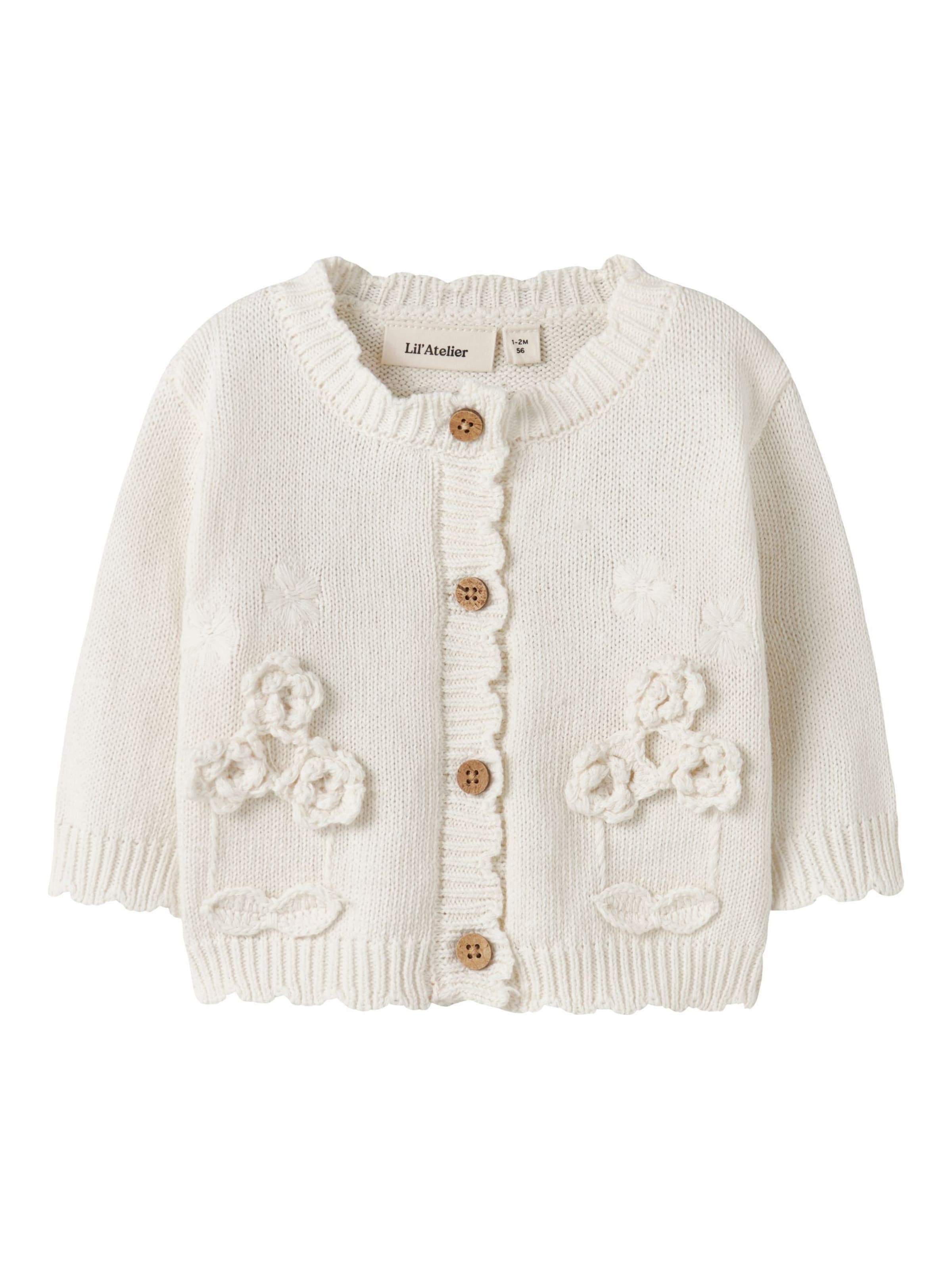 Lil'Atelier - Cárdigan en blanco: frente