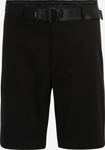 Coupe slim Pantalon chino Calvin Klein Big & Tall en noir : devant