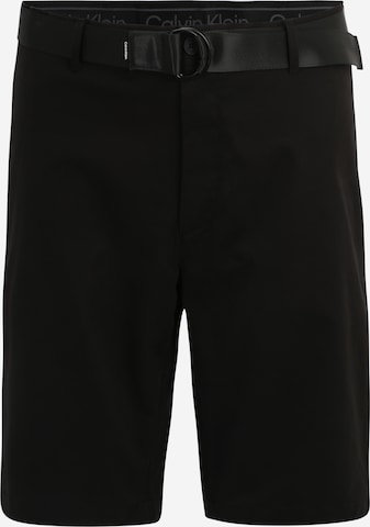 Calvin Klein Big & Tall Slim fit Chino Pants in Black: front