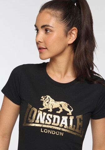 LONSDALE Μπλουζάκι 'Bantry' σε μαύρο