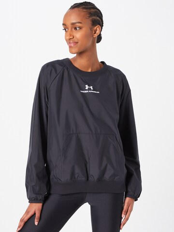 UNDER ARMOUR Sports sweatshirt in Black: front