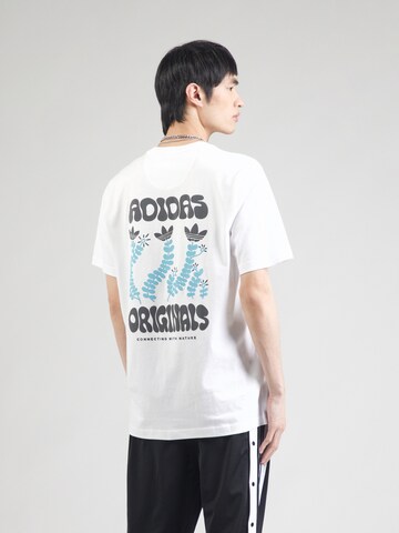 balts ADIDAS ORIGINALS T-Krekls 'FLORA': no priekšpuses