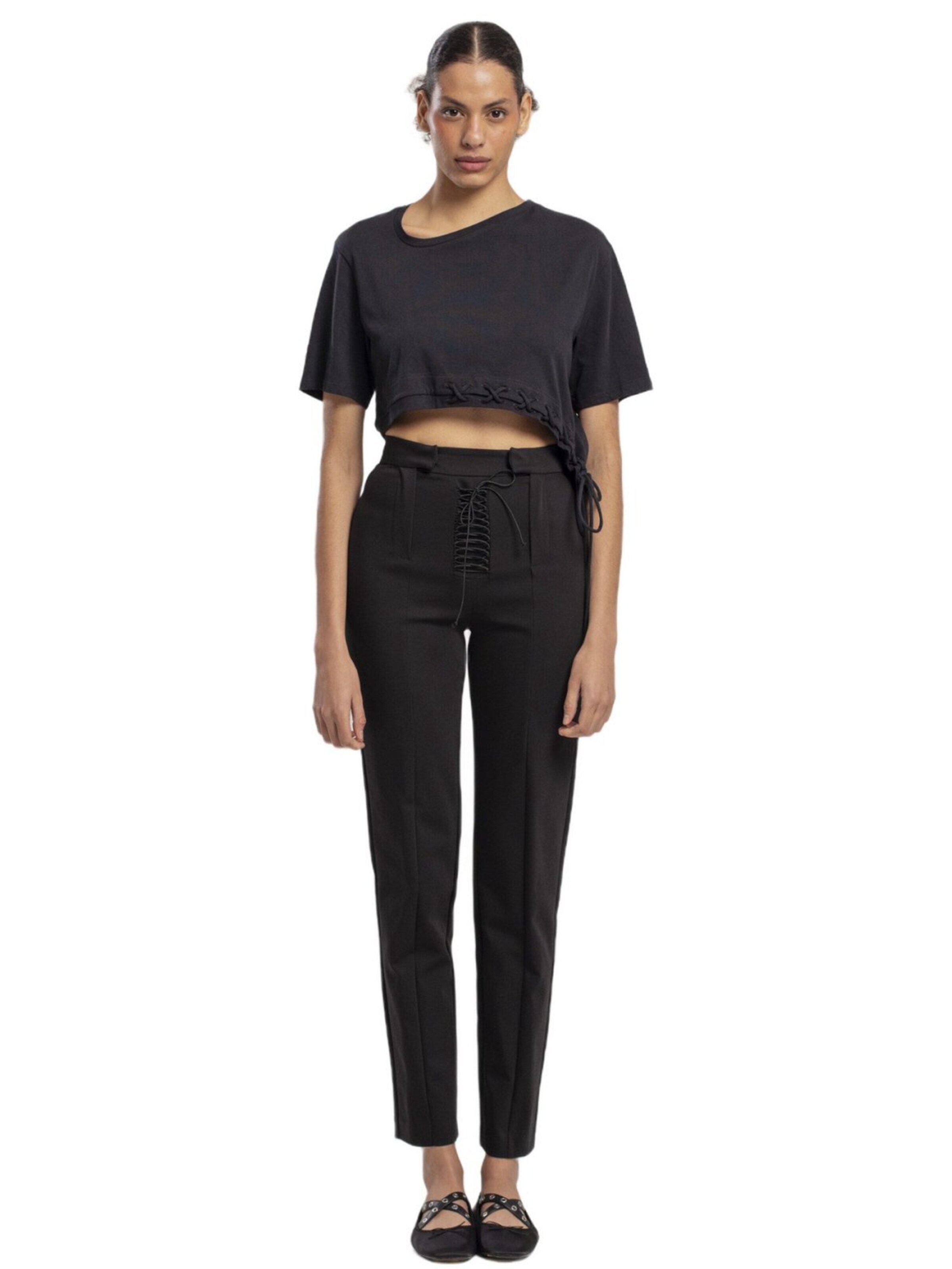 Coupe slim Pantalon PCFG en noir
