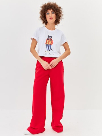 Cat e Lolette Shirt 'Sport Casual Cat' in White