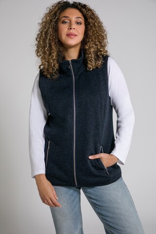 Ulla Popken Fleece Jacket in Blue: front