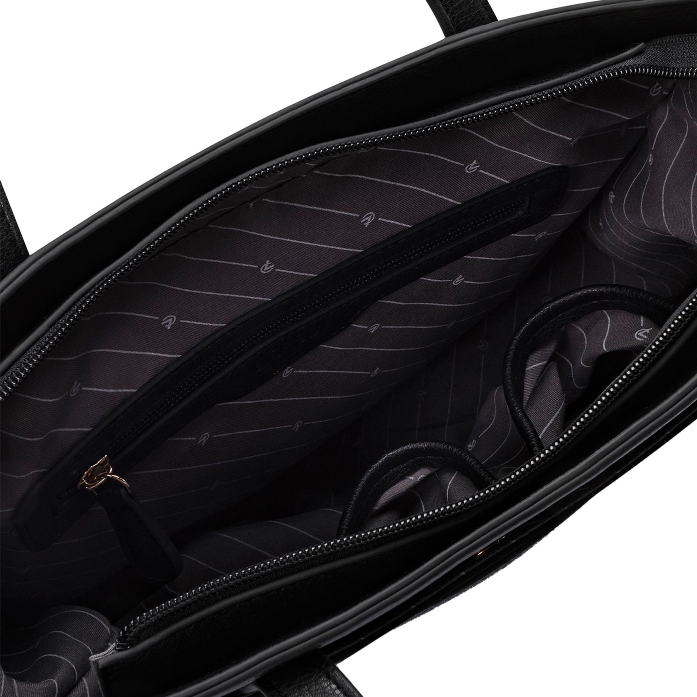 L.CREDI Shopper 'Orchidea' in Zwart