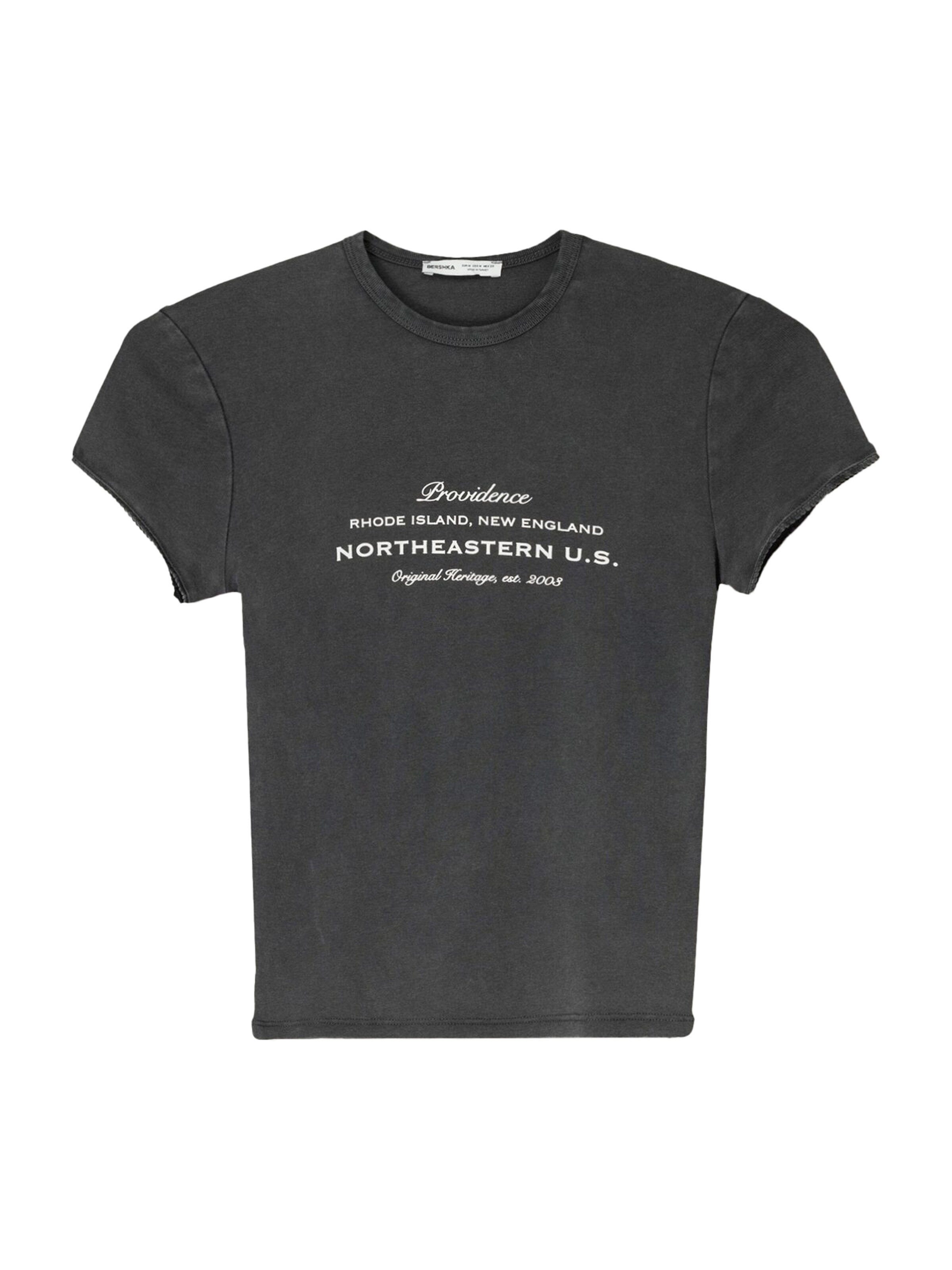 Bershka Tričko – šedá: přední strana