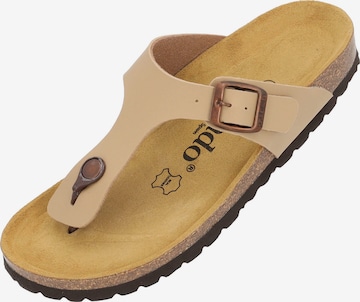 Palado T-Bar Sandals 'Kos' in Beige: front