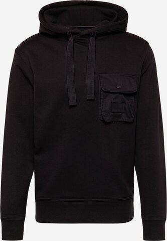 Sweat-shirt Calvin Klein Jeans en noir : devant